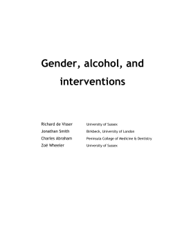 AERC Meeting - Alcohol Research UK
