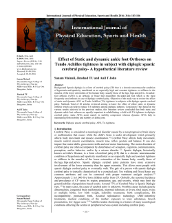 Effect of Static and dynamic ankle foot Orthoses on Tendo Achilles