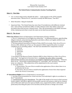 The United States Criminal Justice System Teaching Notes