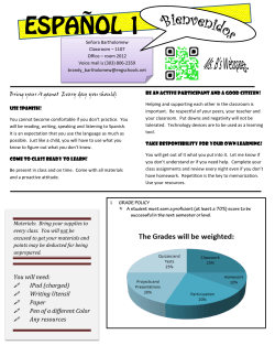 Policies Spanish 1 2014