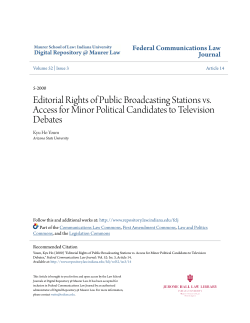 Editorial Rights of Public Broadcasting Stations vs. Access for Minor