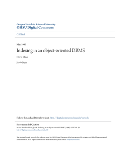 Indexing in an object-oriented DBMS