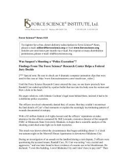 Force Science&reg; News #10 - Force Science Institute