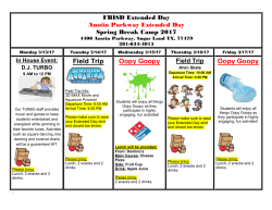 Austin Parkway Spring Break Calendar