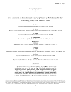 New constraints on the sedimentation and uplift history of the