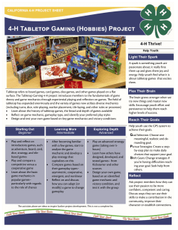 TableTop Gaming - California 4-H
