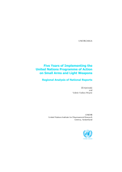 Five Years of Implementing the United Nations Programme of Action