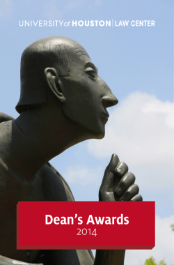 Dean`s Awards - University of Houston Law Center