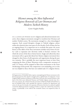 Hizmet among the Most Influential Religious Renewals of Late