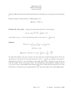 denotes the directional derivative of the function f at the