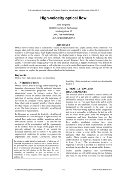 High-velocity optical flow