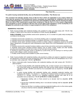 Supplemental Plan Review Checklist No. 9 - Public Housing