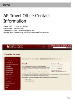 AP Travel Office Contact Information
