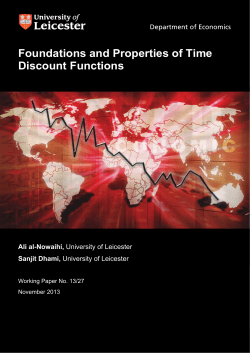 Foundations and Properties of Time Discount Functions