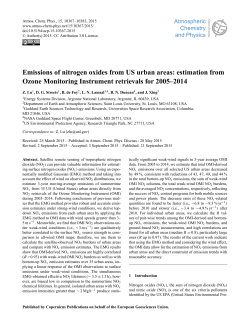 Emissions of nitrogen oxides from US urban areas: estimation from