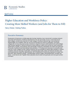 Higher Education and Workforce Policy