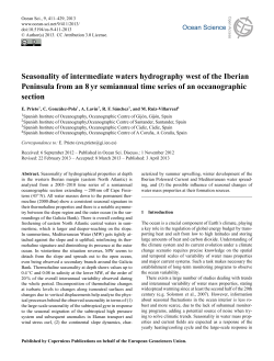 Seasonality of intermediate waters hydrography west of the Iberian