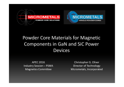 IS9.6 Powder Core Materials for Magnetic Components in GaN and SiC