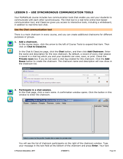 lesson 5 &ndash; use synchronous communication tools