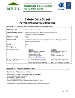 Safety Data Sheet - Madras Fluorine Private Ltd