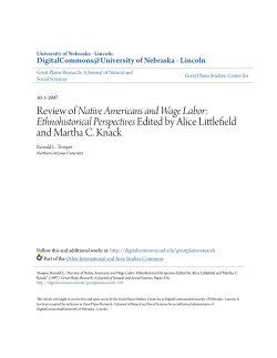 Review of Native Americans and Wage Labor