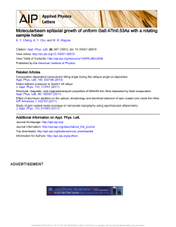 Molecularbeam epitaxial growth of uniform Ga0.47In0.53As with a