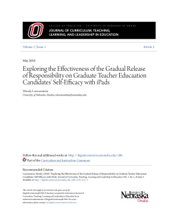 Exploring the Effectiveness of the Gradual Release of Responsibility