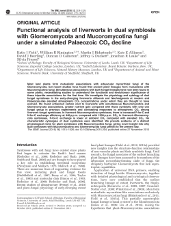 Functional analysis of liverworts in dual symbiosis with