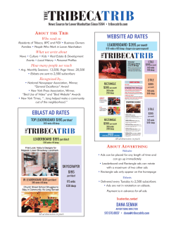 Advertise - Tribeca Trib