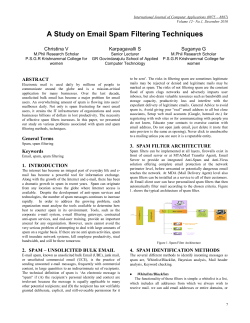 A Study on Email Spam Filtering Techniques