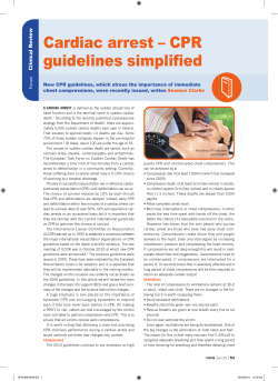 Cardiac arrest &ndash; CPR guidelines simplified