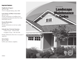 Landscape Maintenance Codes