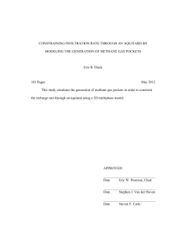 CONSTRAINING INFILTRATION RATE THROUGH AN AQUITARD