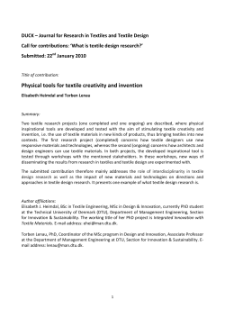 Physical tools for textile creativity and invention