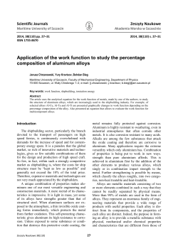 Application of the work function to study the percentage composition