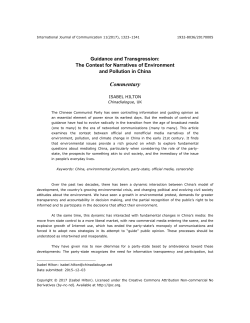 Guidance and Transgression - International Journal of Communication