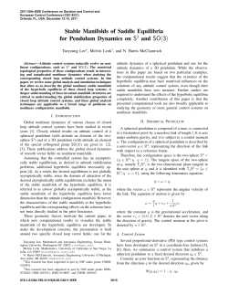 Stable Manifolds of Saddle Equilibria for Pendulum Dynamics on S