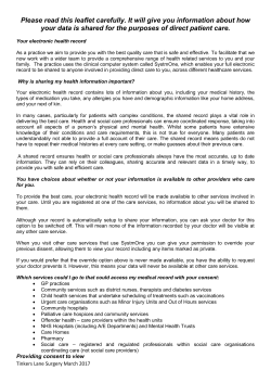 Please read this leaflet carefully. It will give you information about