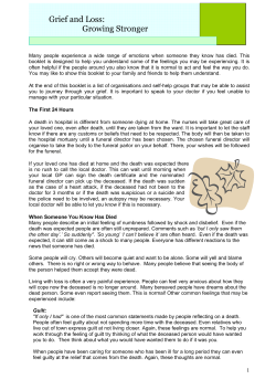 Grief and Loss: Growing Stronger