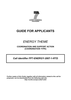 guide for applicants energy theme - European Commission