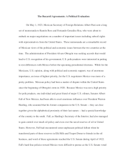 The Bucareli Agreements: A Political Evaluation