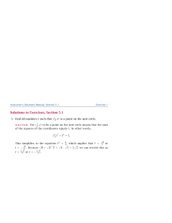 Solutions to Exercises, Section 5.1