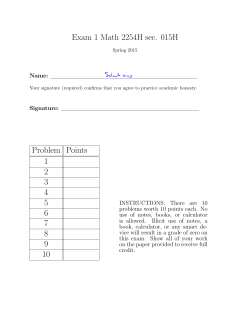 Exam 1 w - Faculty Web Pages