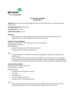 First Aid 2 - Girl Scouts of Colorado