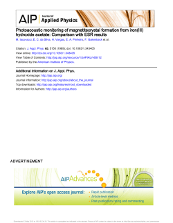 Photoacoustic monitoring of magnetitecrystal formation from iron(III