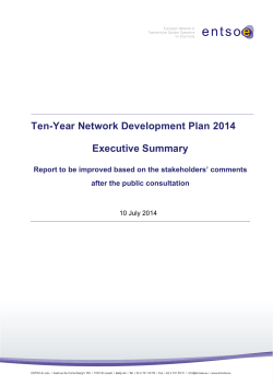 Ten-Year Network Development Plan 2014 Executive - Entso-e
