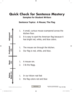 Quick Check for Sentence Mastery