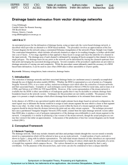 Drainage basin delineation from vector drainage networks