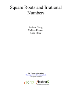 Square Roots and Irrational Numbers