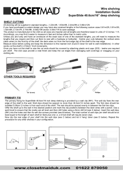 How to install 16" (40.6cm) deep SuperSlide Shelving